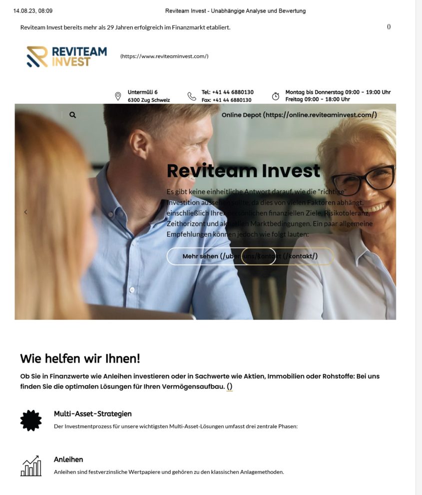 Reviteam Betrug